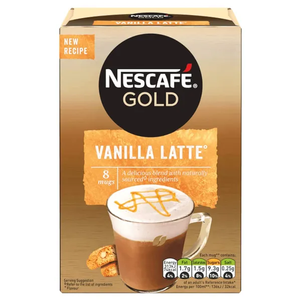 NESCAFÉ VANILLA LATTE ΣΤΙΓΜΙΑΙΟ ΡΟΦΗΜΑ 8x18.5g