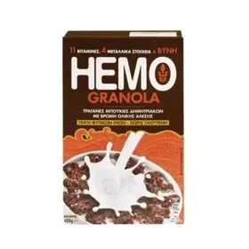 HEMO Χ.ΓΛΟΥΤ. GRANOLA ΤΡΑΓ.ΜΠΟΥΚΙΕΣ 400g