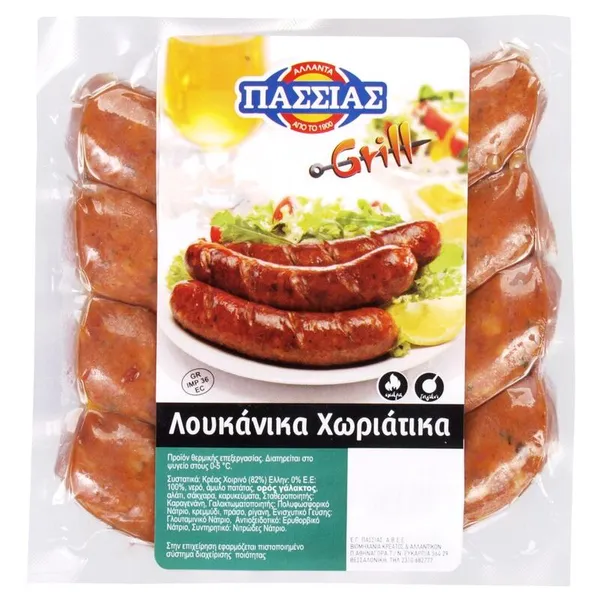 ΠΑΣΣΙΑΣ Grill λουκάνικα χωριάτικα 380γρ.