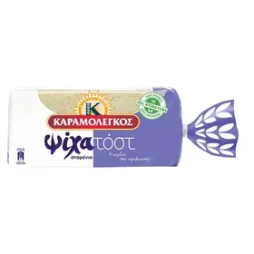 Ψωμί τοστ ψίχα ΚΑΡΑΜΟΛΕΓΚΟΣ σταρένιο ή σίκαλης 480gr