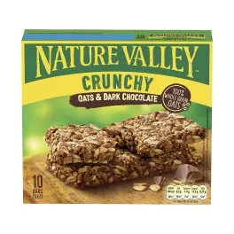 NATURE VALLEY Crunchy Μπάρες Δημητριακών με Βρώμη & Μαύρη Σοκολάτα 5x42g
