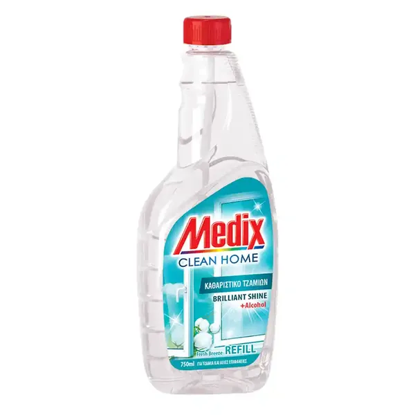 Medix Clean Home Καθαριστικό Τζαμιών Fresh Breeze Ανταλλακτικό 750ml.