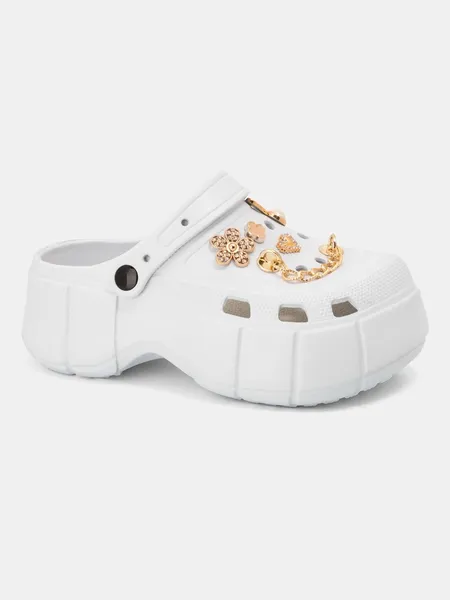 Clogs γυναικεία δίπατα με διακοσμητικά σχέδια