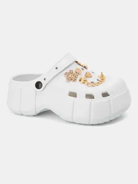 Clogs γυναικεία δίπατα με διακοσμητικά σχέδια