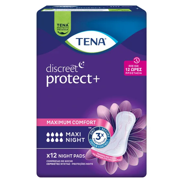 Discreet Maxi Night 20τμχ Σερβιέτες νύχτας για βαριά ακράτεια