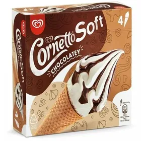 Cornetto Soft Μπισκότο Σοκολάτα 140mlx4