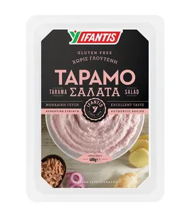 Σαλάτα χούμους χ. συντηρητικά, ταραμοσαλάτα IFANTIS χ. γλουτένη 400γρ.