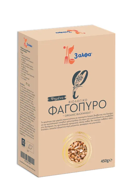 3ΑΛΦΑ Βιολογικό ψημένο φαγόπυρο 450 GR