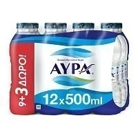 Αύρα Φυσικό Μεταλλικό Νερό 9+3 Δώρο 500ml (12x500ml)