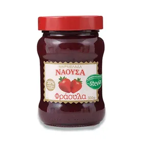 Αφοί Χαΐτογλου Νάουσα Μαρμελάδα Φράουλα Με Γλυκαντικό Στέβια 330γρ.