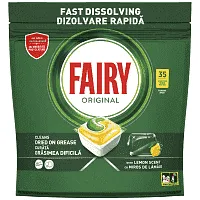 Fairy Ταμπλέτες Πλυντηρίου Πιάτων Original Λεμόνι 35τεμ
