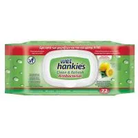 Wet Hankies Αντιβακτηριδιακά Μαντήλια Lemon Thick 72τεμ