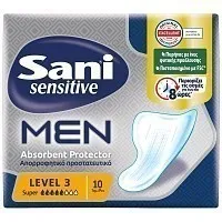 Sani Men Απορροφητικό Προστατευτικό Ακράτειας L.3 Super 10 τεμ.