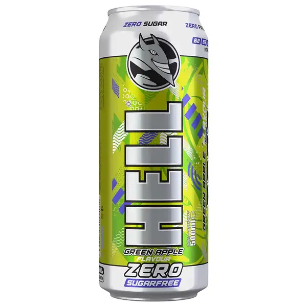 Hell Energy Drink Green Apple Zero 500ml.