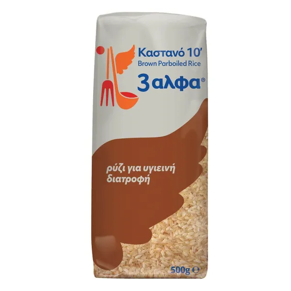 ΡΥΖΙ 10' Μακρύκοκκο Parboiled, Καστανό Parboiled
