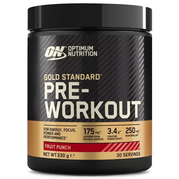 On Gold Standard Pre Workout Με Γεύση Fruit Punch 330γρ.