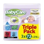 BABYCARE Calming Μωρομάντιλα με Εκχυλίσματα Λεβάντας & Βαμβακιού 3x72τεμ
