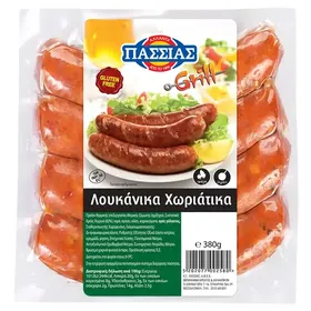 Πασσιάς Grill Λουκάνικα Χωριάτικα Χωρίς Γλουτένη 380γρ.