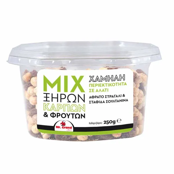 MrGrand Mix Ξηρών Καρπών & Φρούτων Στραγάλι Σταφίδα 250γρ.