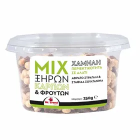 MrGrand Mix Ξηρών Καρπών & Φρούτων Στραγάλι Σταφίδα 250γρ.