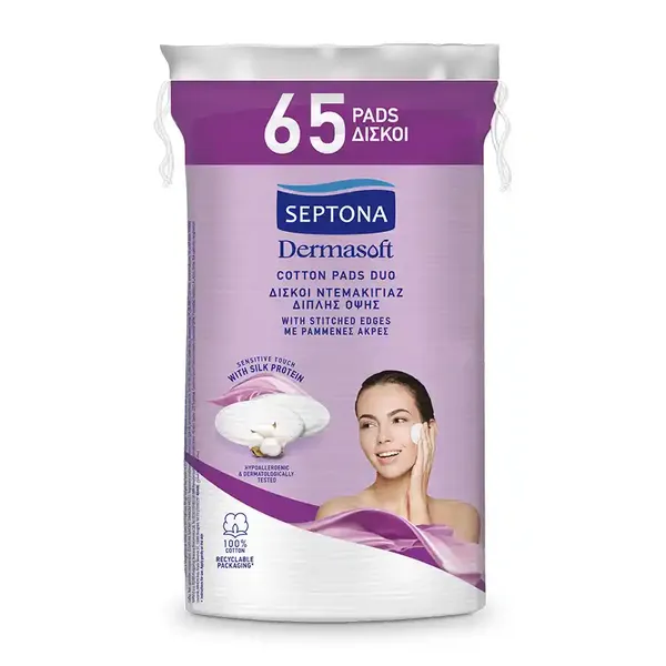 Septona Δίσκοι Ντεμακιγιάζ Οβάλ Silk Protein 60τεμ.