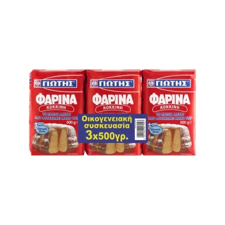 ΓΙΩΤΗΣ Φαρίνα Κόκκινη 3x500g
