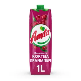 AMITA Φρουτοποτό Κράνμπερι Κοκτέιλ 1Lt