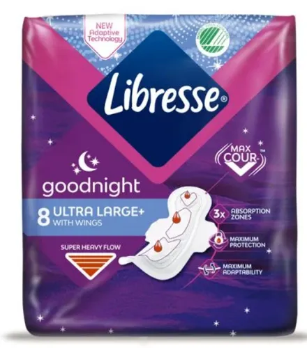 LIBRESSE GOODNIGHT 8 ULTRA LARGE DUO PACK 2x8
