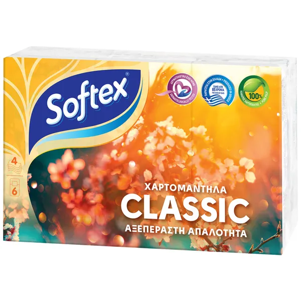 Softex Classic Χαρτομάντηλα Τσέπης