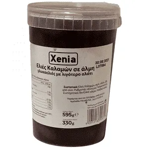 Xenia Ελιές Καλαμών (201/230) Γλυκ/ές ΛιγότεροΑλάτι 595gr (Σ.Β.330gr)
