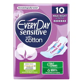 Every Day Sensitive Σερβιέτες Maxi Night Ultra Plus 10τεμ.