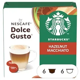 STARBUCKS Κάψουλες Καφέ Dolce Gusto Hazelnut Macchiato 6x15g & 6x5.5g