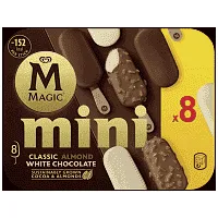 MAGIC Mini Παγωτό Ξυλάκι Classic Almond & White Chocolate Χωρίς γλουτένη 8τεμ 336,8g (440ml)