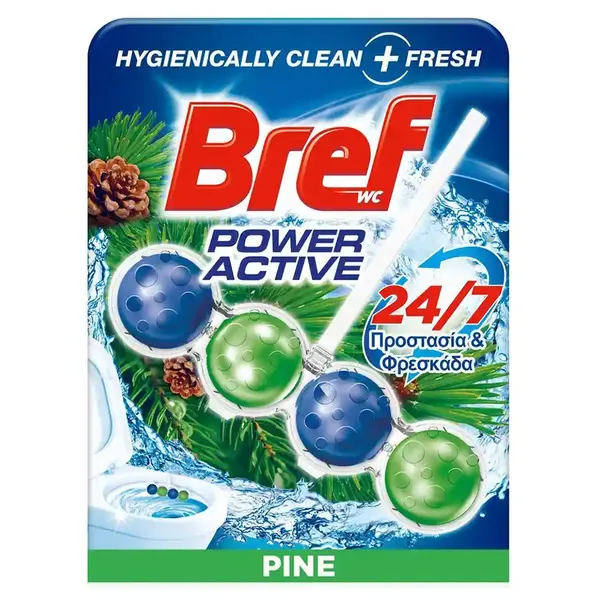 Bref Wc Power Active Μπλοκ Τουαλέτας Pine 50γρ.