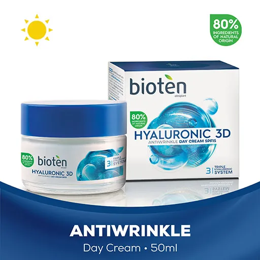 BIOTEN Hyaluronic 3D Κρέμα Αντιρυτιδική Ημέρας Spf15 50ml