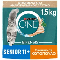 Purina One Τροφή Ξηρή Γάτας 11+ Κοτόπουλο 1,5kg