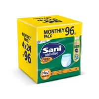 Ελαστικό Εσώρουχο Ακράτειας Medium No2 Monthy Pack Sensitive Pants Sani 96τεμ