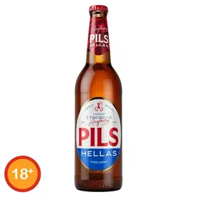 Pils Hellas Μπίρα Φιάλη 500ml. (Επιστρεφόμενη Φιάλη)