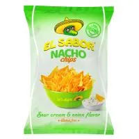 Nachos με γεύση sour cream & onion, El Sabor 100g