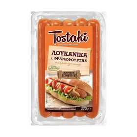 Φάρμες Κρήτης Tostaki Λουκάνικα Τύπου Φρανκφούρτης 270γρ.