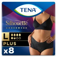 Tena Silhouette Plus Large Noir Πάνες Ακράτειας 8τεμ
