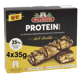 Όλες οι μπάρες Protein MILLHOUSE 4x35gr
