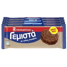 ΠΑΠΑΔΟΠΟΥΛΟΥ Γεμιστά Μπισκότα με γεύση Σοκολάτα 4x58g