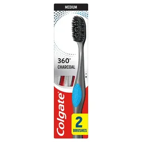 Colgate 360° Charcoal οδοντόβουρτσα 2τεμ.
