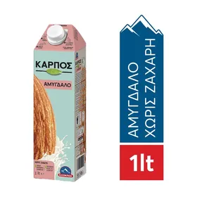 ΟΛΥΜΠΟΣ Καρπός Αμύγδαλο Ρόφημα Φυτικό Vegan Χωρίς γλουτένη Χωρίς λακτόζη Χωρίς ζάχαρη 1lt