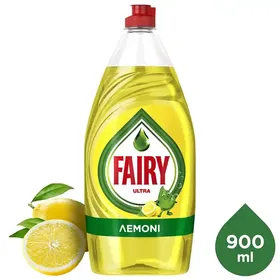 Fairy Ultra Υγρό Απορρυπαντικό Πιάτων Λεμόνι Ανταλλακτικό 900ml