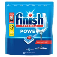 Ταμπλέτες Πλυντηρίου Πιάτων Power Λεμόνι All in 1 Finish 56 τεμ