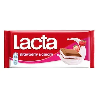 LACTA Σοκολάτα Γάλακτος Φράουλα 100g
