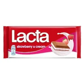 LACTA Σοκολάτα Γάλακτος Φράουλα 100g