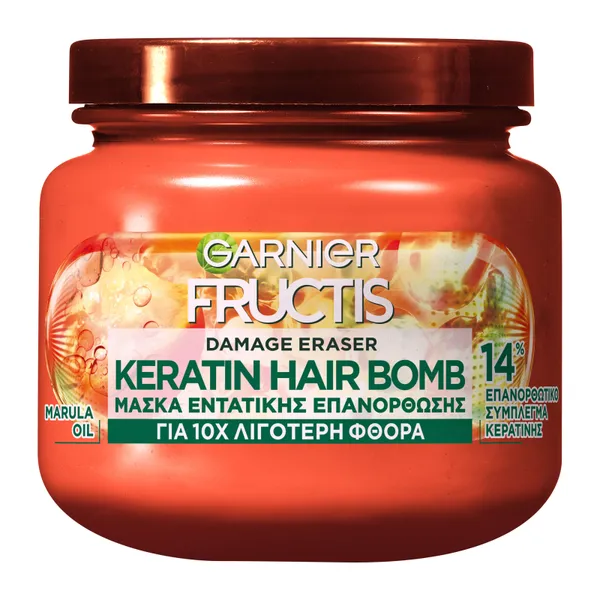 Μάσκα Εντατικής Επανόρθωσης Keratin Hair Bomb Fructis...